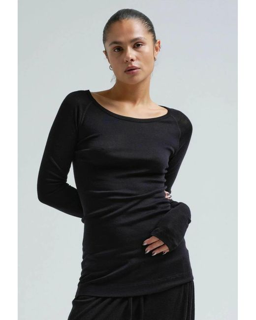 Seamless Basic Black Shirt Jade