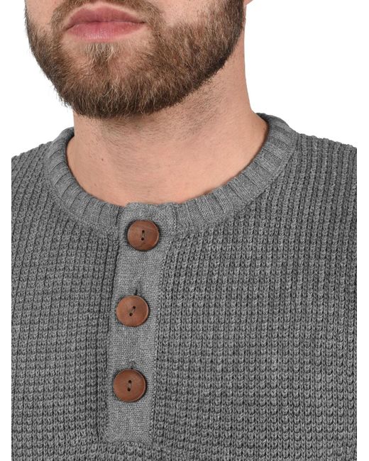 Solid Strickpullover 'terrance' in Gray für Herren