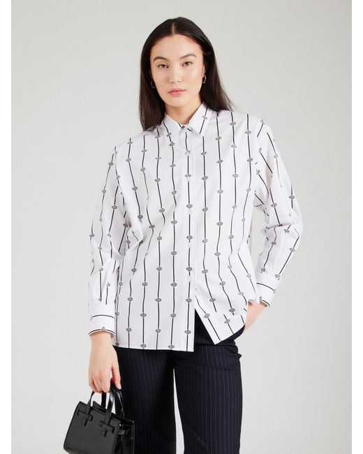 HUGO White Bluse 'Eskil'