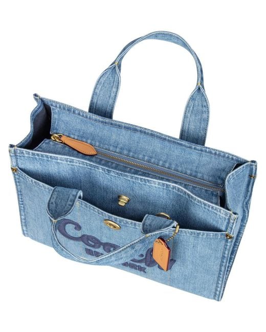 COACH Blue Handtasche Cargo Tote Bag