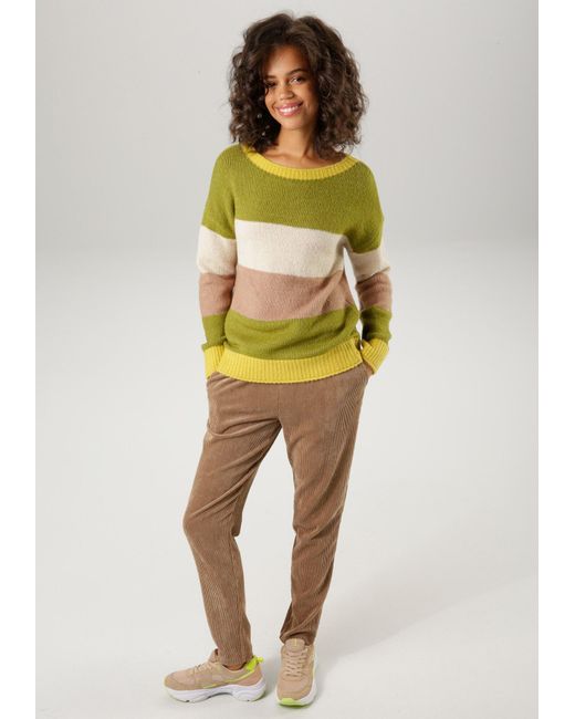 Aniston CASUAL Green Pullover