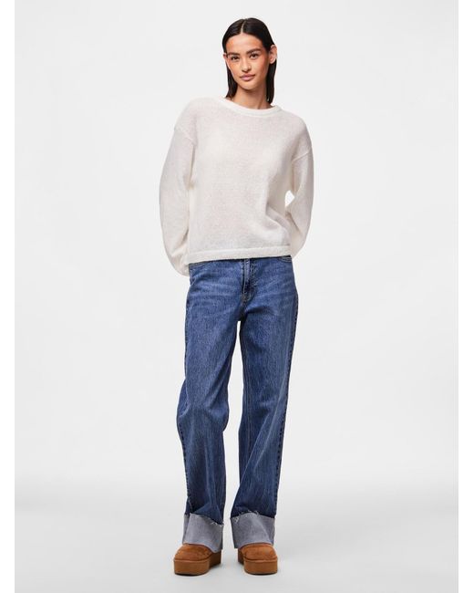Pieces White Pullover Pcida