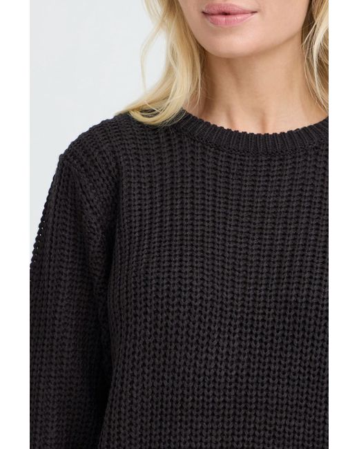 Oxmo Black Strickpullover Oxedna Oneck