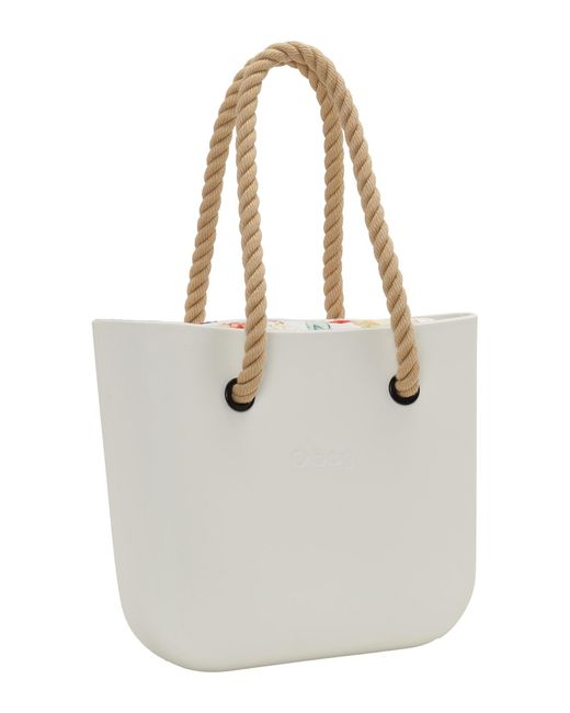 O bag White Shopper Tasche Wasserabweisend, Mit Innentasche