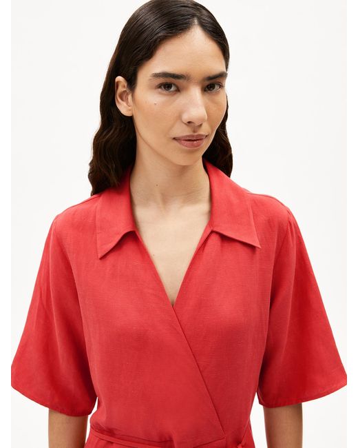 ARMEDANGELS Red Kleid Femnaami Lino