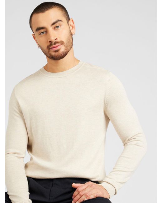 SELECTED Pullover 'berg' in Natural für Herren