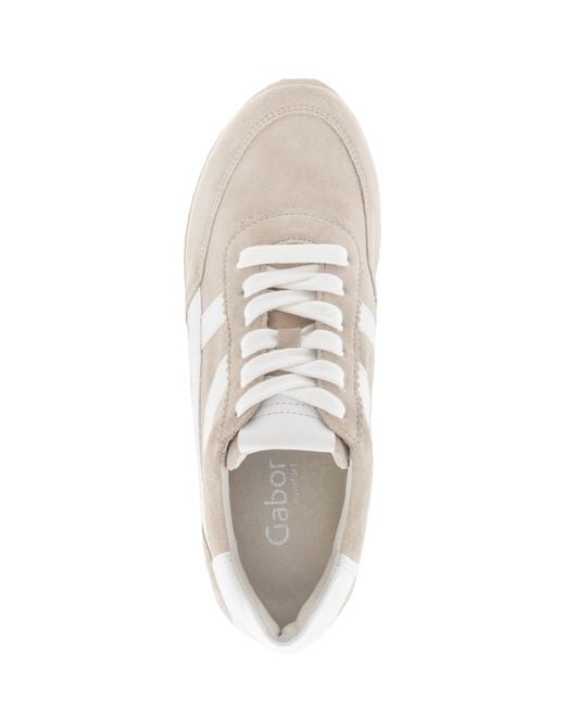 Gabor Black Davos Keilsneaker, Freizeitschuh, Komfortschuh, Schnürschuh mit Kontrastbesatz, H-Weite