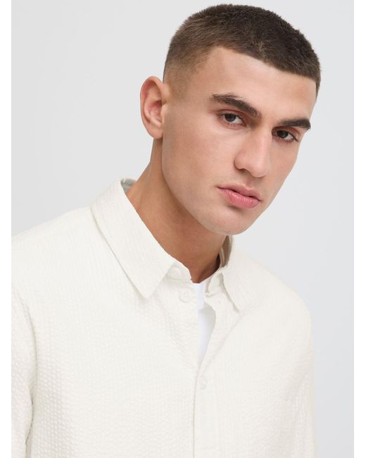 Solid Kurzarmhemd Sdpalle in White für Herren