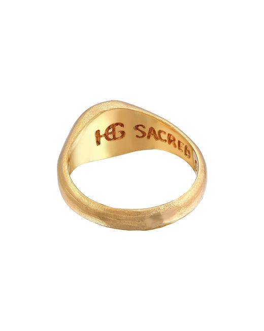 Haze & Glory Ring Sacred Sun in White für Herren