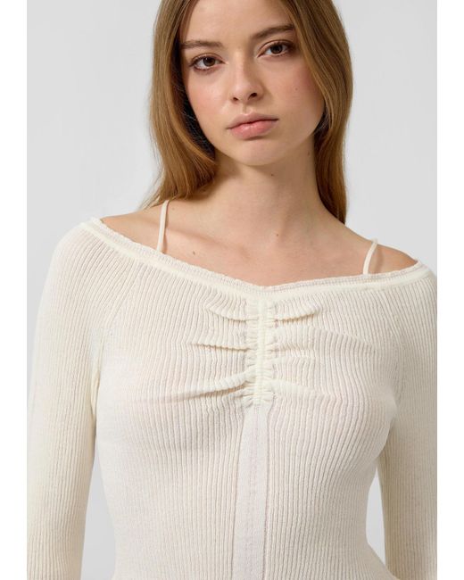 QS White Strickpullover