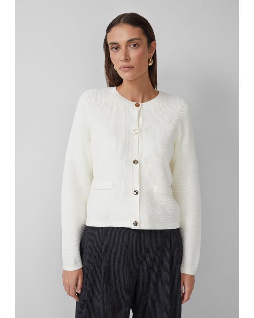 S.oliver White Strickjacke