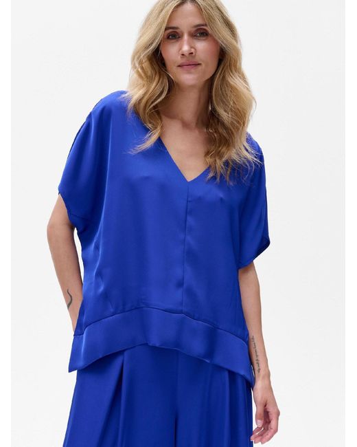 Blue Shadow Blue Bluse