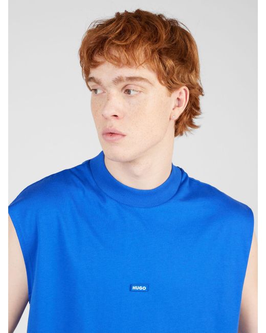 HUGO Shirt 'navertz' in Blue für Herren