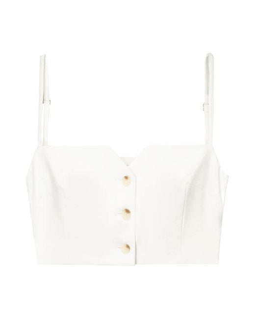 Bershka White Weste