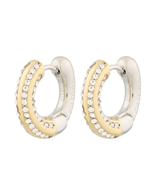 Guess Metallic Ohrringe Pave Huggies