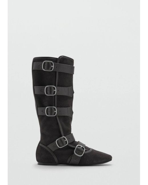 Mango Black Stiefel Billas