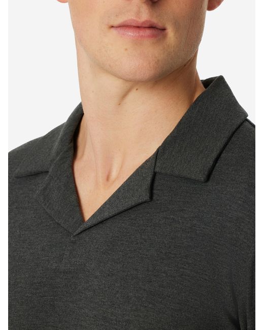 Schiesser Pyjama Selected Premium Warming in Black für Herren