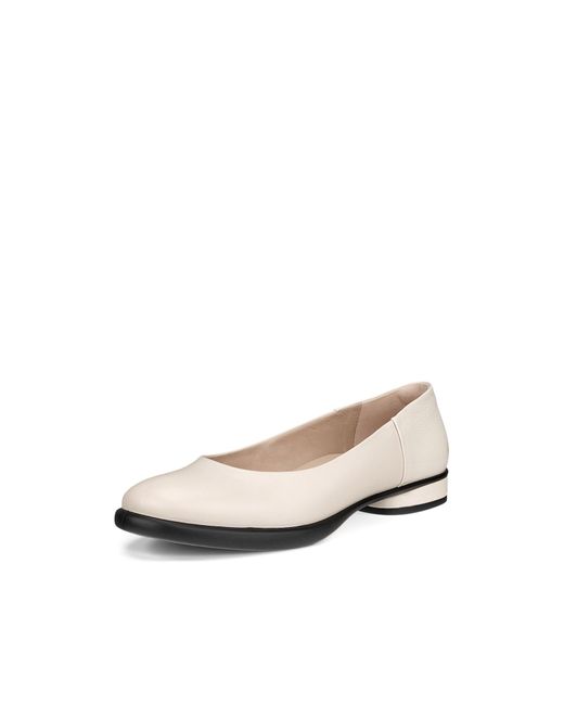 Ecco White Sculpted Luxe Ballerina Ballerina Flat