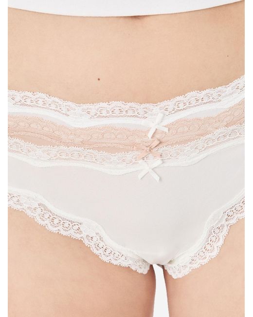 Etam White String Jim Micro