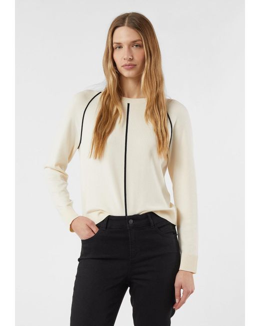 Comma, White Pullover