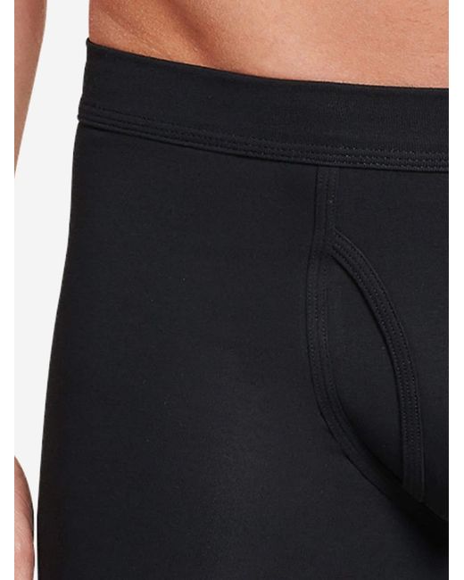 Schiesser Boxershorts Long Life Cotton in Black für Herren