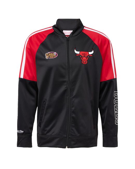 Mitchell & Ness Sportjacke 'chi. bulls' in Red für Herren