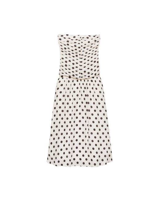 Mango White Kleid 'Dots'
