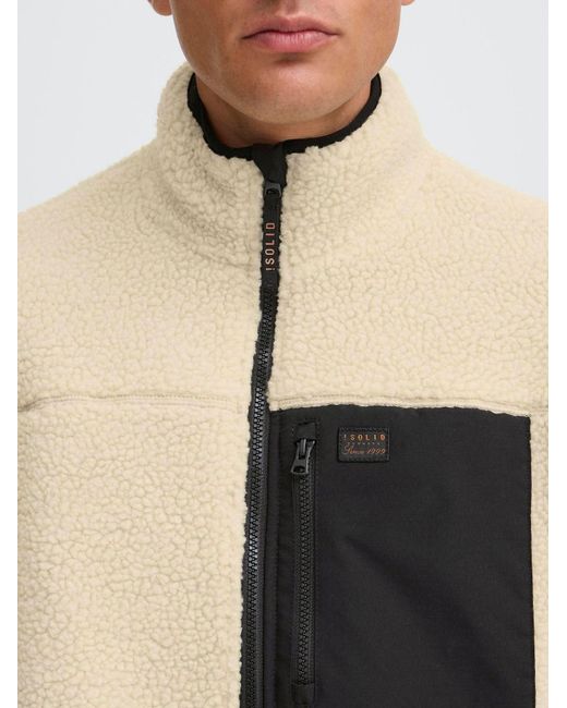 Solid Fleecejacke Walther in Natural für Herren