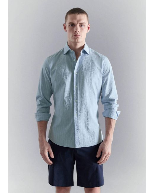 Mango Hemd Lauda in Blue für Herren
