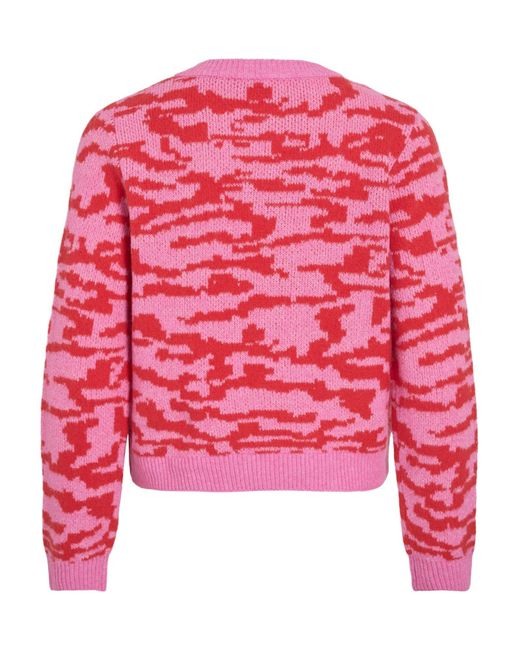 Vila Red Pullover Viopera