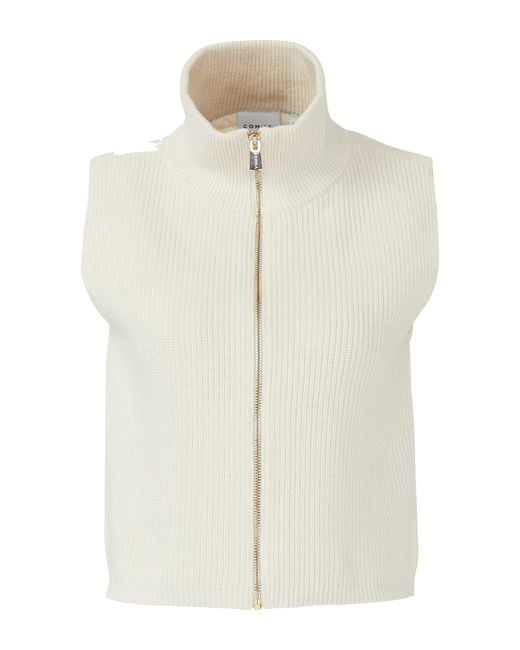 Comma, White Strickjacke