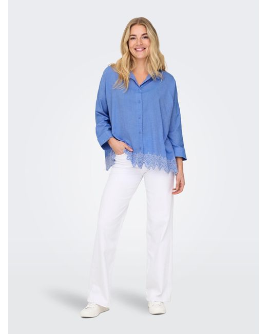 ONLY Blue Bluse 'Onlgraces Tulum'