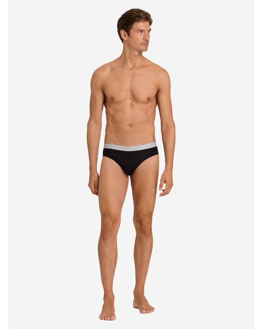 Hanro Slip Cotton Essentials in Black für Herren