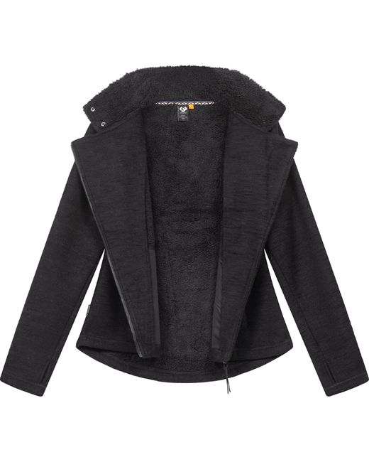 Ragwear Black Fleecejacke 'Saskie'