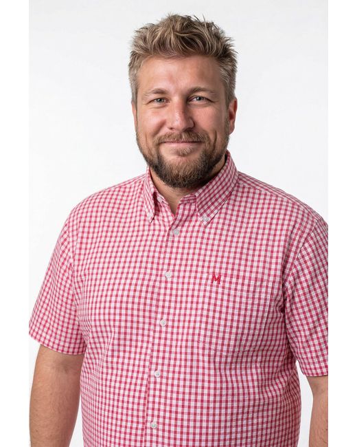 Men Plus Hemd in Pink für Herren