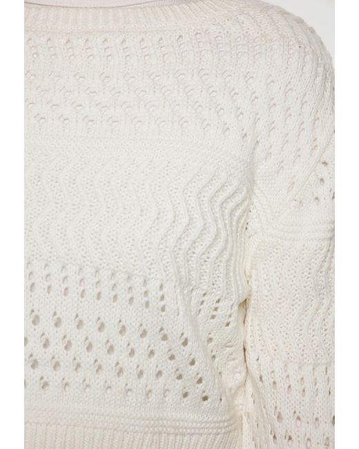 swirly White Pullover