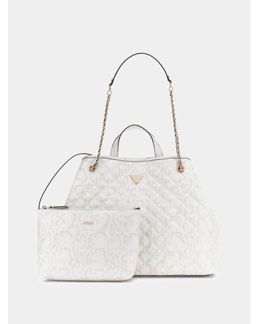 Guess White Shopper Giully
