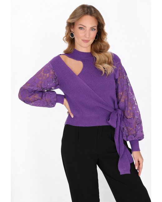 faina Purple Pullover