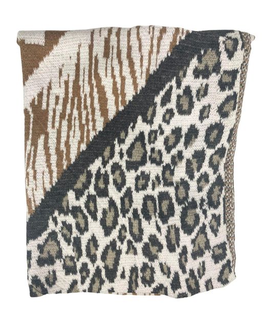 Kumixi Gray Schal Leopard