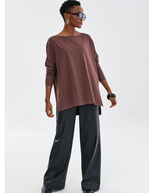 Blue Shadow Brown Bluse
