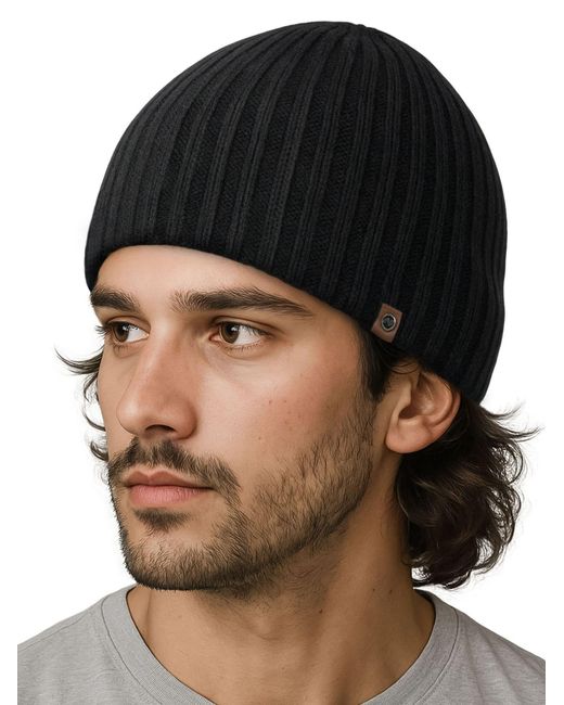 Neverless Mütze 2383 in Black für Herren