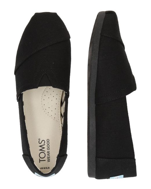 TOMS Black Slipper 'Alpargata'