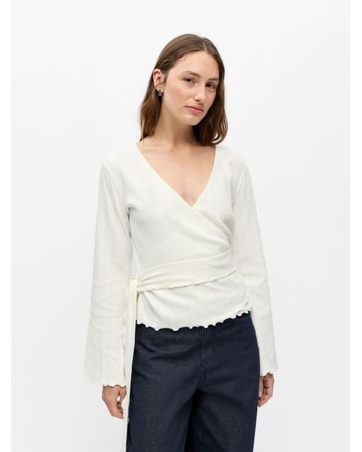 Object White Strickjacke