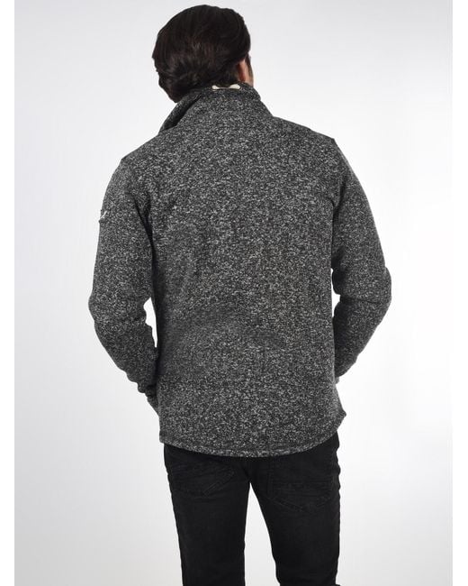 Solid Fleecejacke Luki in Gray für Herren