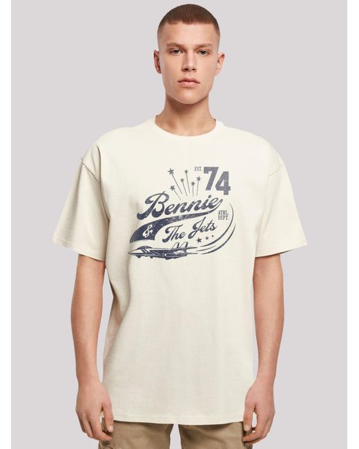 F4NT4STIC T-Shirt Elton John Bennie And The Jets in Natural für Herren