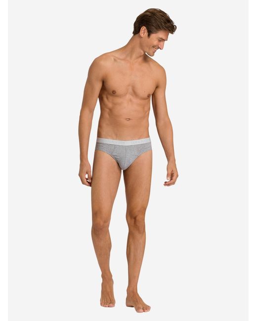 Hanro Slip Cotton Essentials in Gray für Herren