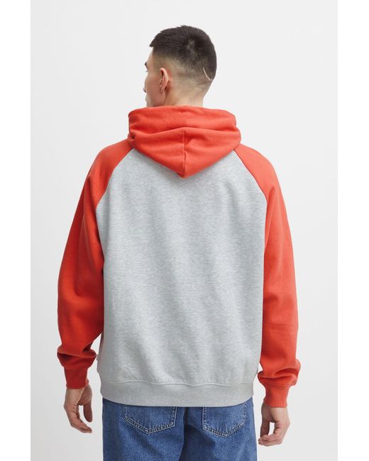 Solid Kapuzensweatshirt 'eldrid' in Red für Herren