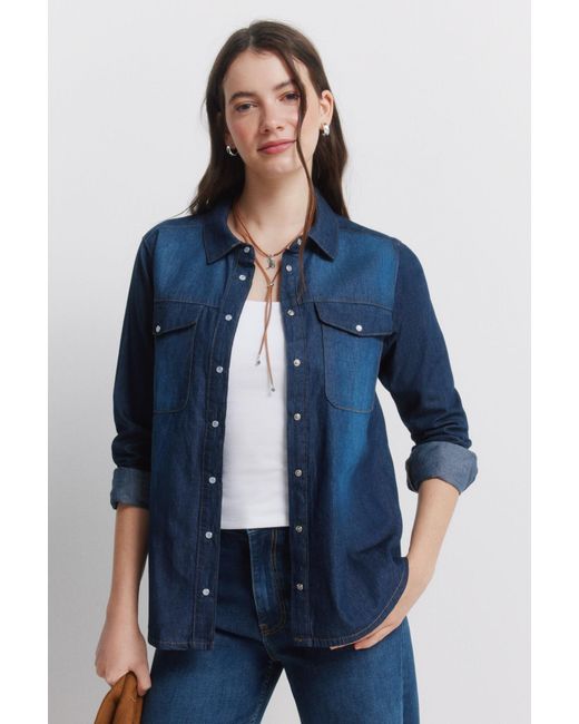 Springfield Blue Bluse