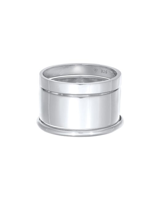 Elli Jewelry Metallic Ring Set