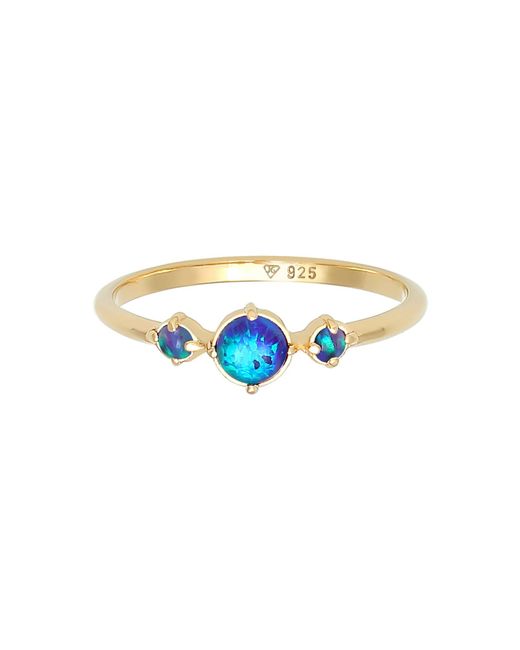 Elli Jewelry Blue Ring Opal